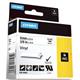 122924 Dymo18443 Tape DYMO Rhino vinyl sort/hvit 9mm 